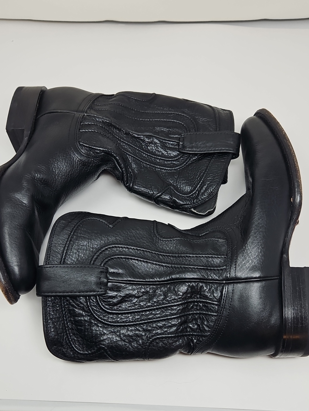 Los Altos Made In Mexico Men's Leather Western Cowboy Work Boots Size 8 1/2 - Picture 10 of 14
